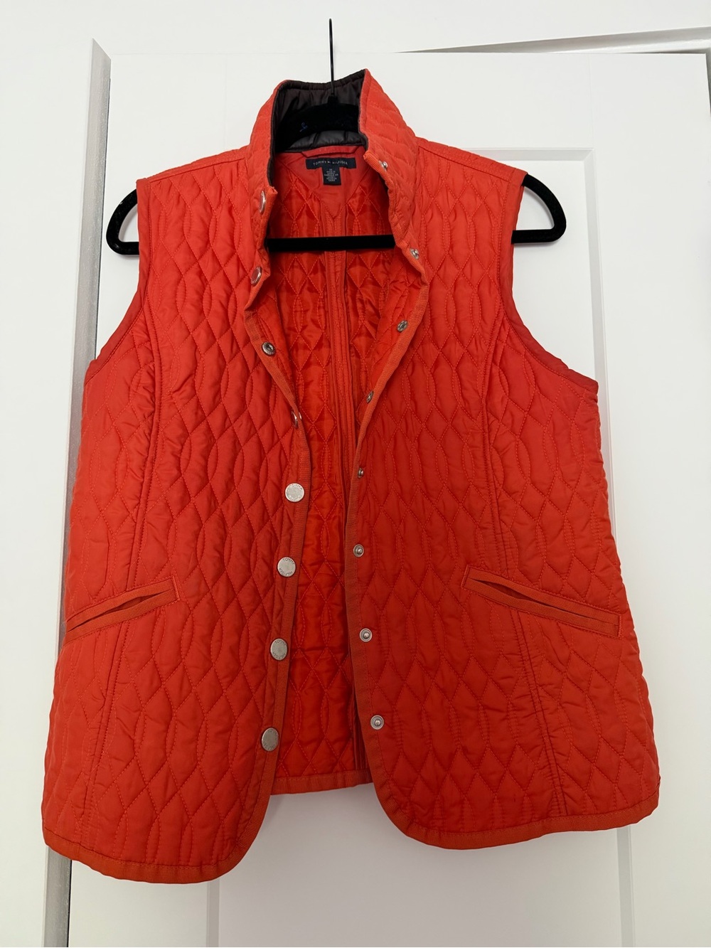 Tommy Hilfiger Orange Quilted Vest
